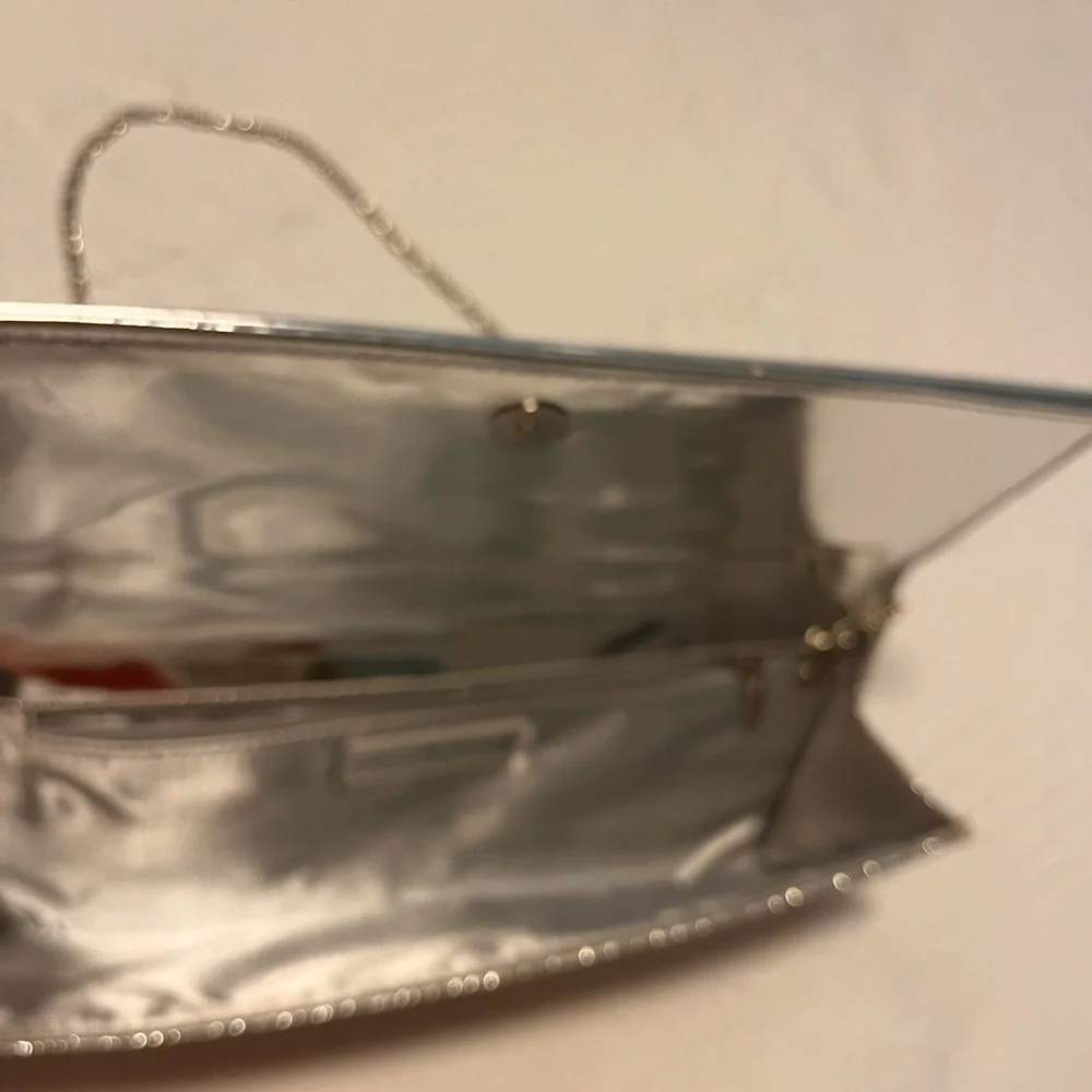 Sold…Aldo beautiful silver clutch or crossbody purse - Picture 11 of 16